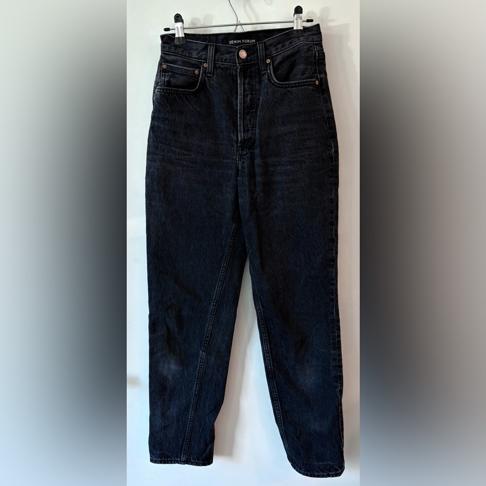 Aritzia Denim Forum The Bf High Rise Loose Black Jeans | 28L